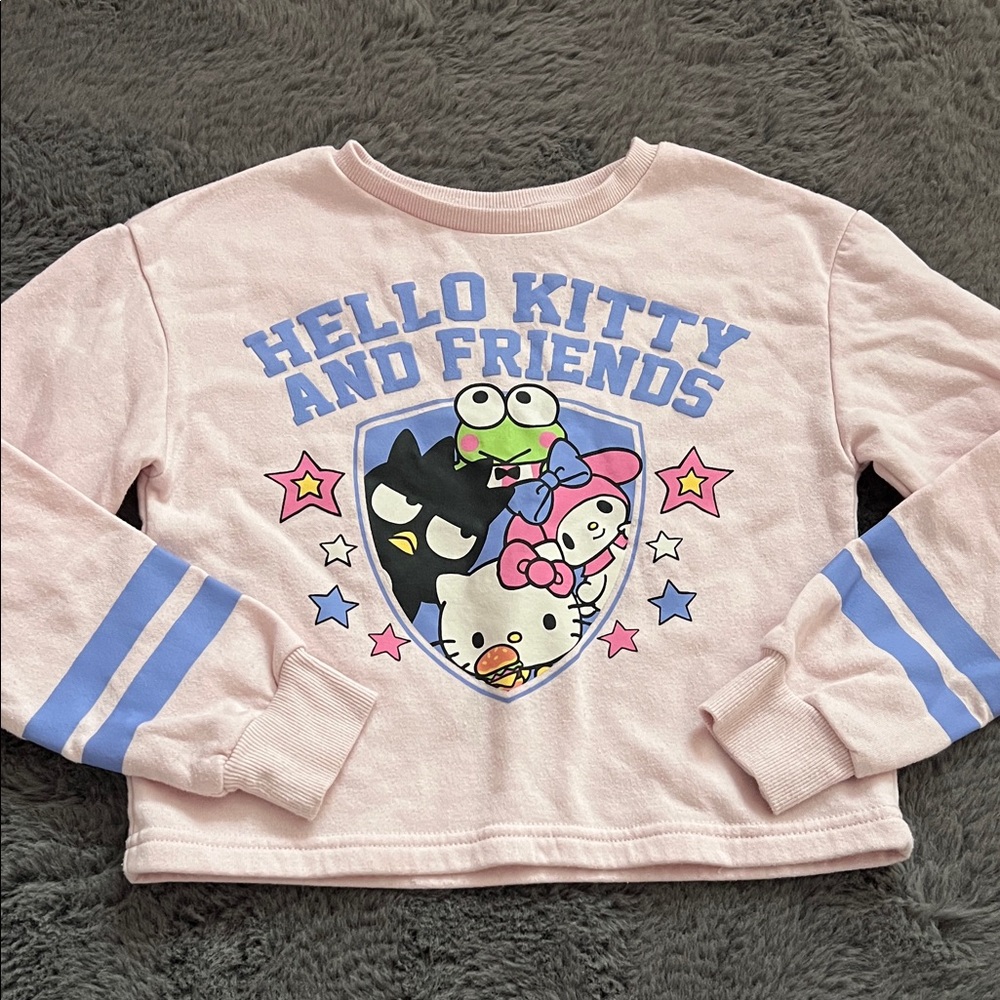 Hello Kitty Light Pink Sweatshirt with Blue Accents